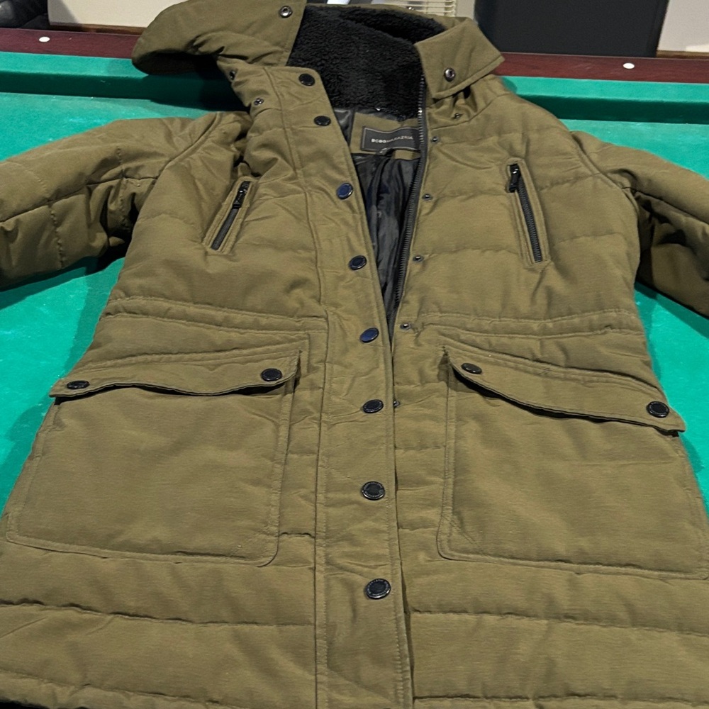 BCBGMaxAzria Khaki Quilted Jacket